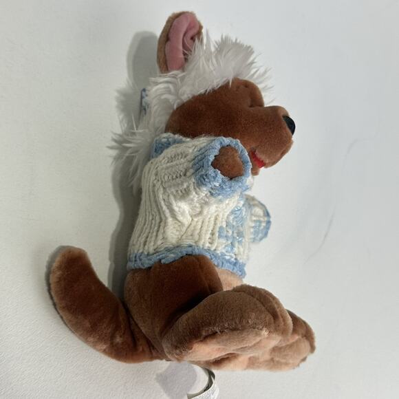 Disney Parks Winnie The Pooh ROO Blue Snowflake Sweater 8" Plush Stuffed Animal - Picture 3 of 9